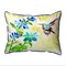 Betsy Drake Aqua Hummingbird Large Indoor/Outdoor Pillow 16x20